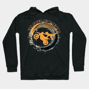 Eat Sleep Ride Repeat Dirt Bike Motocross Hoodie